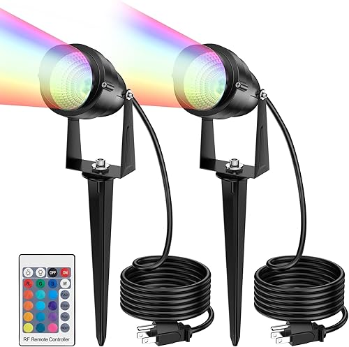 1500LM LED de alto brillo iluminación de paisaje al aire libre 15W RGBCW luces de paisaje cambiantes de color luces de paisaje con control remoto