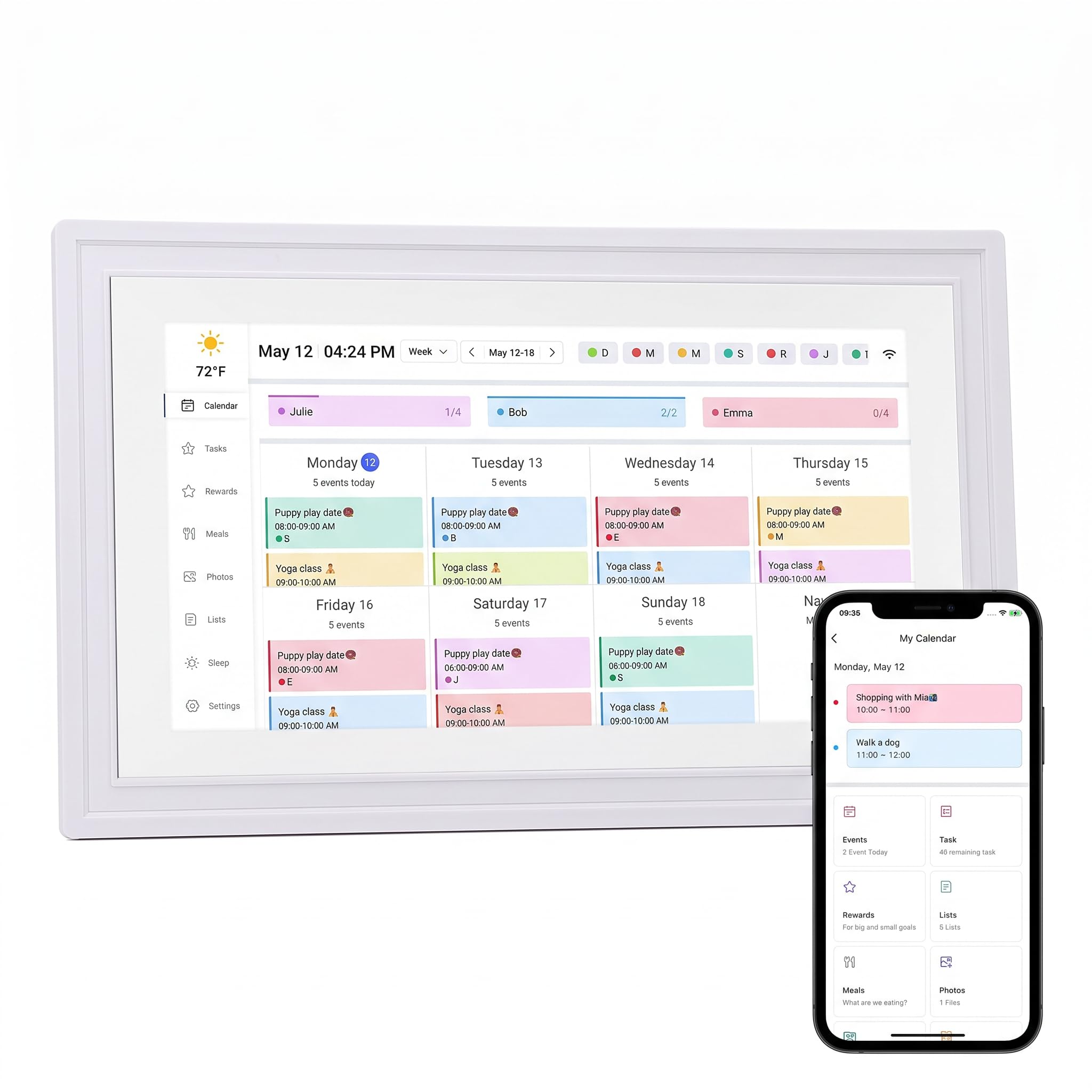 Calendario Digital Inteligente de 21,5", Planificador con