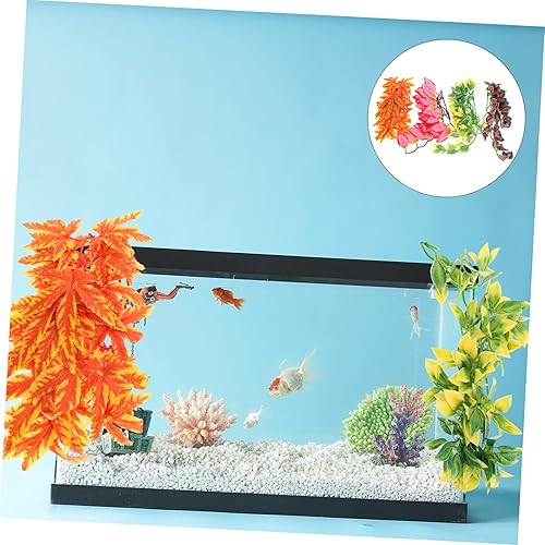 Miniatura 8 de 4 unids reptil ratán paisajismo artificial acuario plantas acuario plantas subacuáticas escalada terrario planta reptisoil plantas artificiales