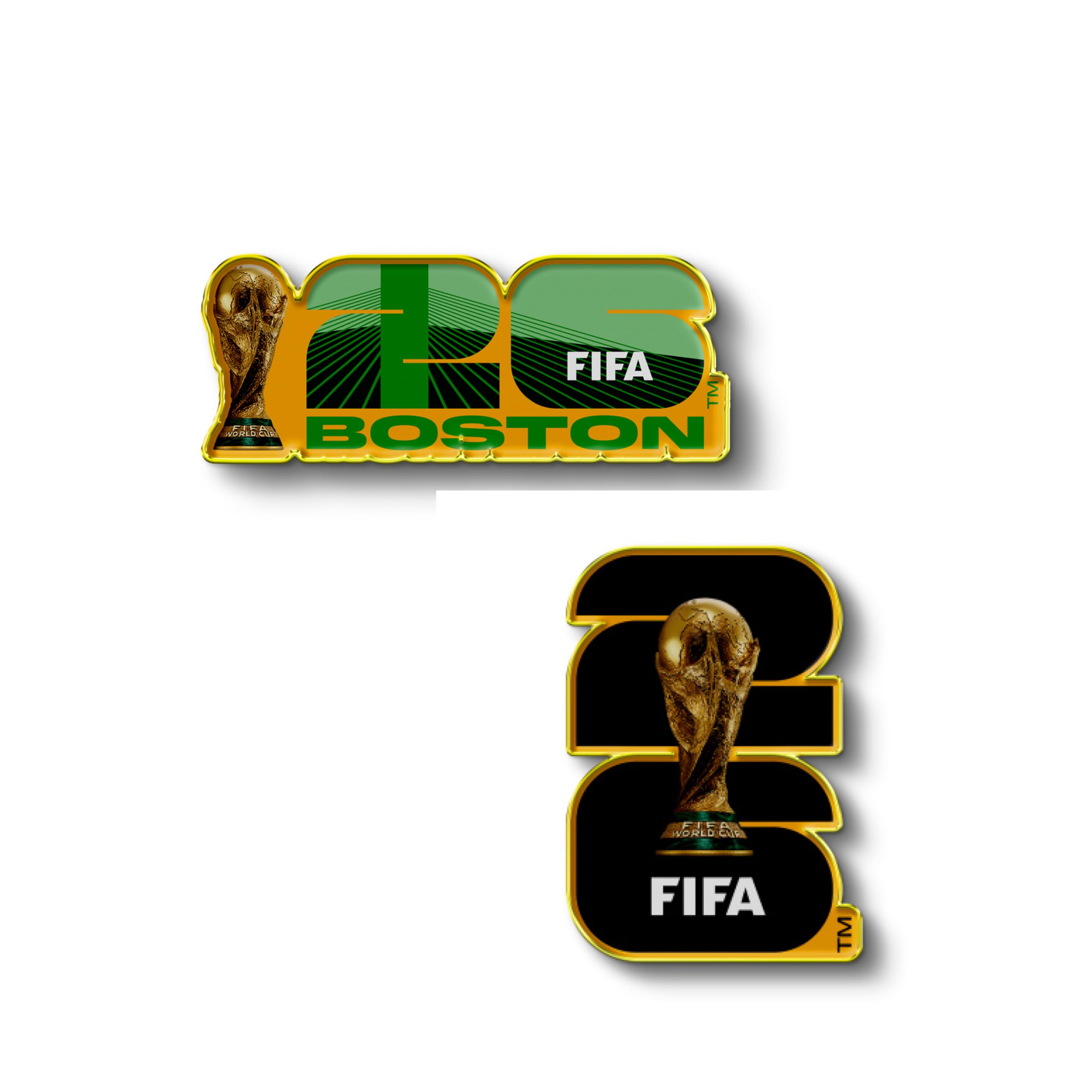 HONAV FIFA World Cup 2026 Boston Host City Lapel Pin Bundle - Officially Licensed Collectible Souvenir - Gift & Event Keepsake (2-Pack)