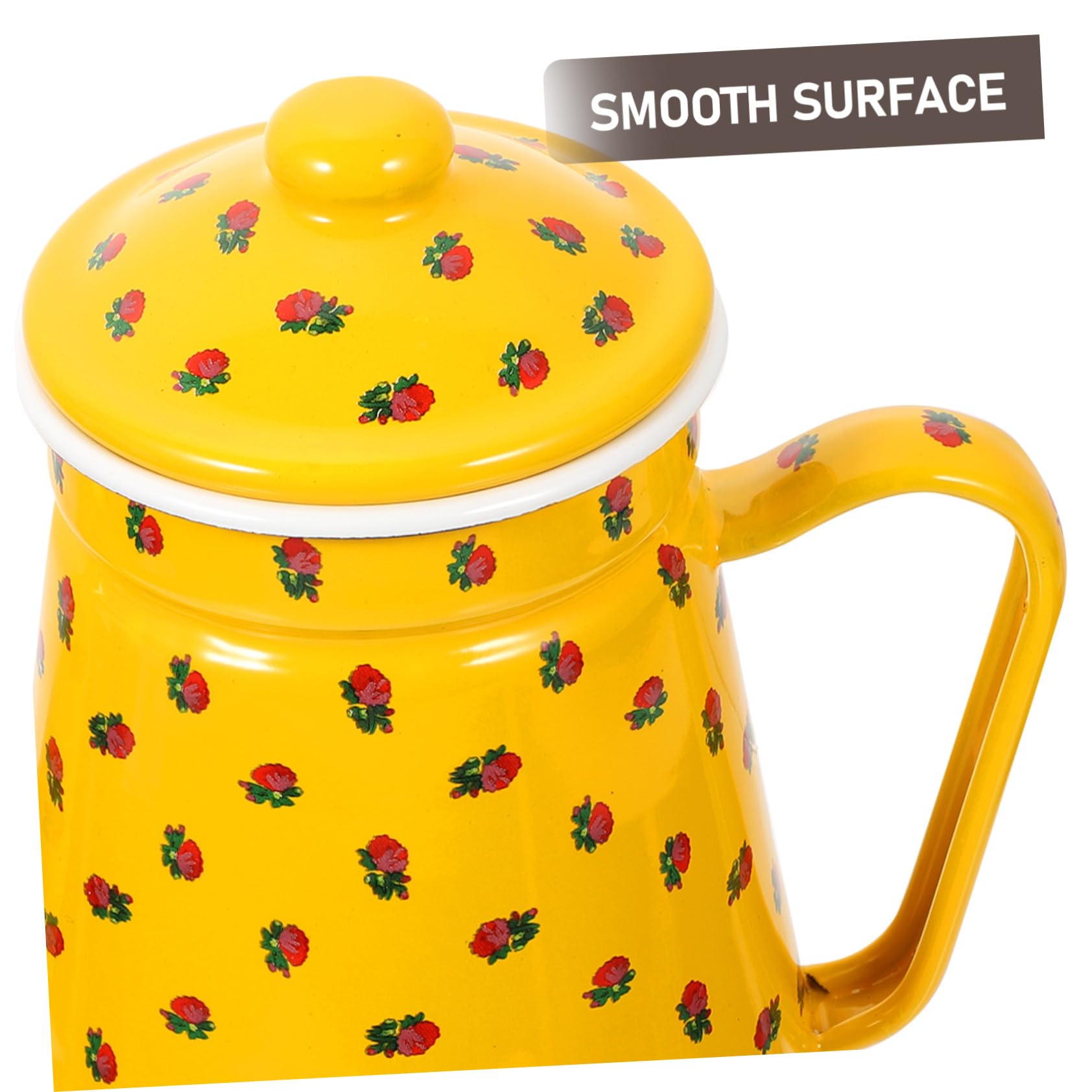 Cabilock Bouilloire Émaillée et Poignée Ergonomique avec Bec Fin Vintage 1,5l pour Bureau et Préparation de Thé la Maison