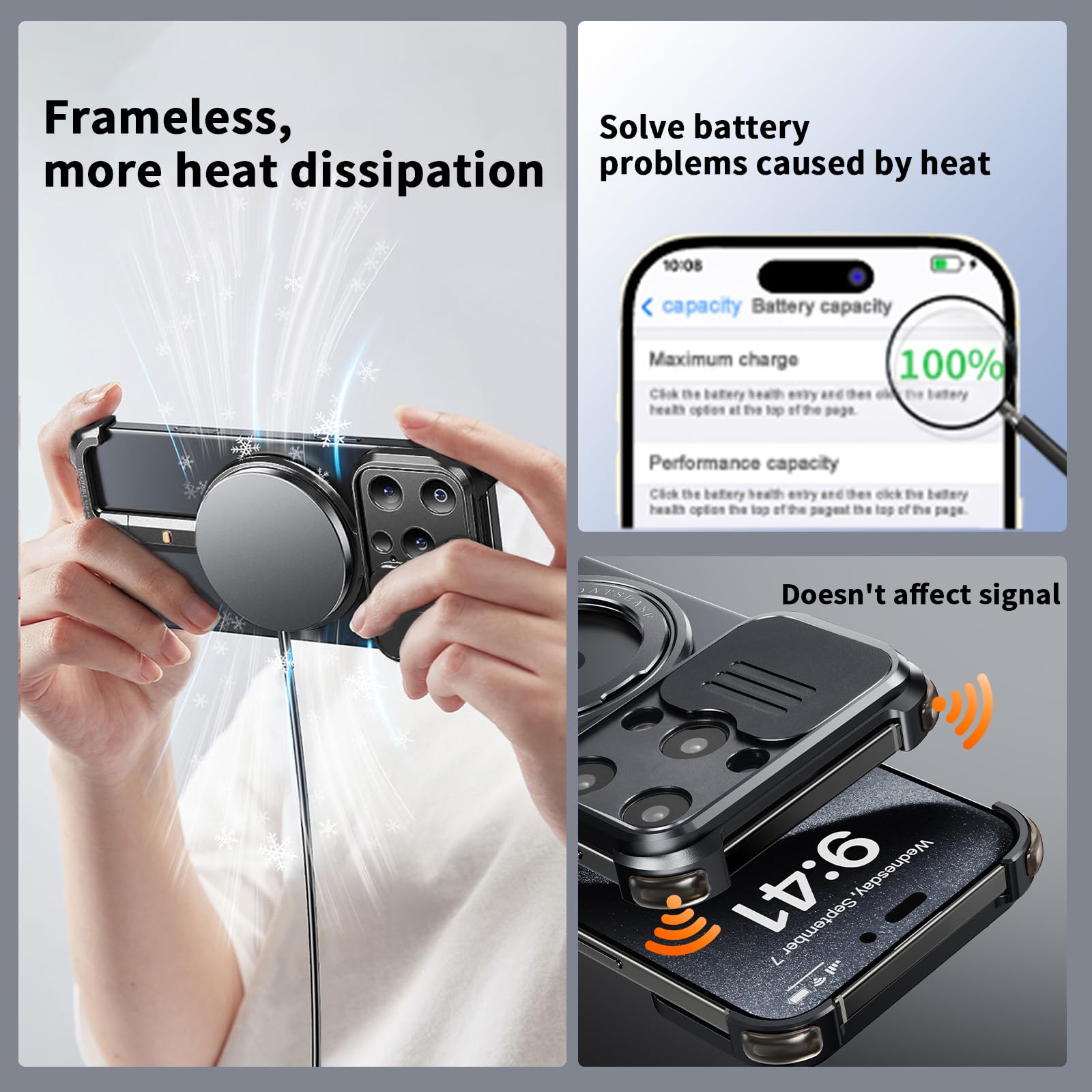NIFBANG Fraeless For Google Pixel 9 Pro Fold Phone Case,with 360°Rotatable Agnetic Ring