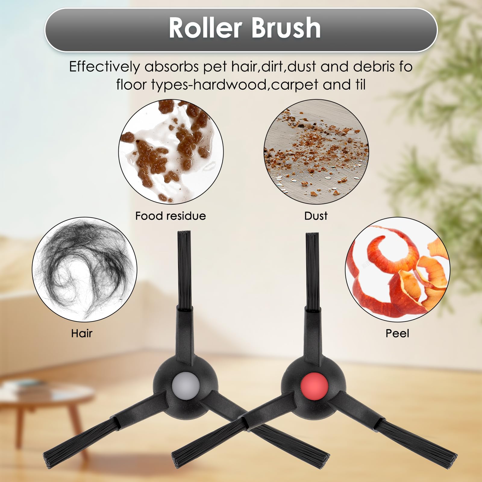 (20 Piezas) E28 E25 Kit de Repuestos y Accesorios para Aspiradora Robot Eufy E28 Omni/ E25 Omni, 2 Cepillos Rodantes, 2 Mopas Rodantes, 6 Cepillos Laterales, 4 Filtros HEPA, 6 Bolsas para Polvo