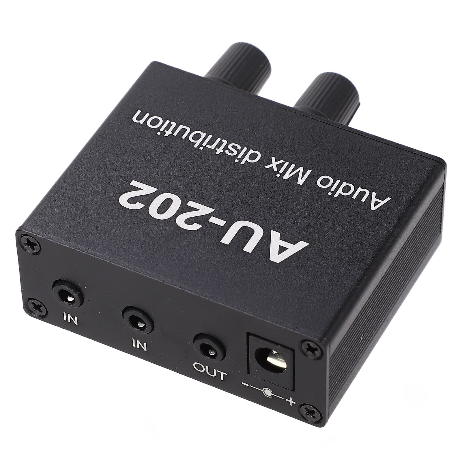 Marhynchus Mini Audio Distribution Mixer mit Netzteil, 100‑240 V 2 in 2 Out Stereo Magnifier Distributor Audio Zubehör