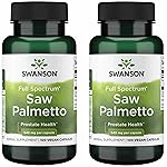 Swanson Saw Palmetto - Herbal Supplement Promoting Male Prostate Health Support - Natural Hair Supplement & Urinary Health Support - 540 mg 100 Capsules (2 Pack)