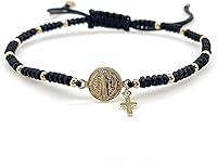 Vista 9 de St Benedict Medal Adjustable Red String Pulsera San Benito