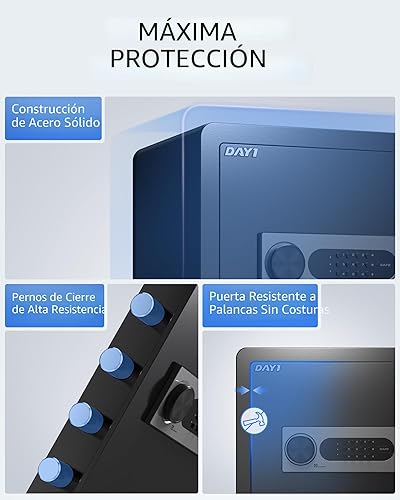 Miniatura 2 de DAYI - D-45 - Caja fuerte con bolsa ignífuga e impermeable para hogar o gabinete para dinero en efectivo y objetos de valor, con teclado electrónico