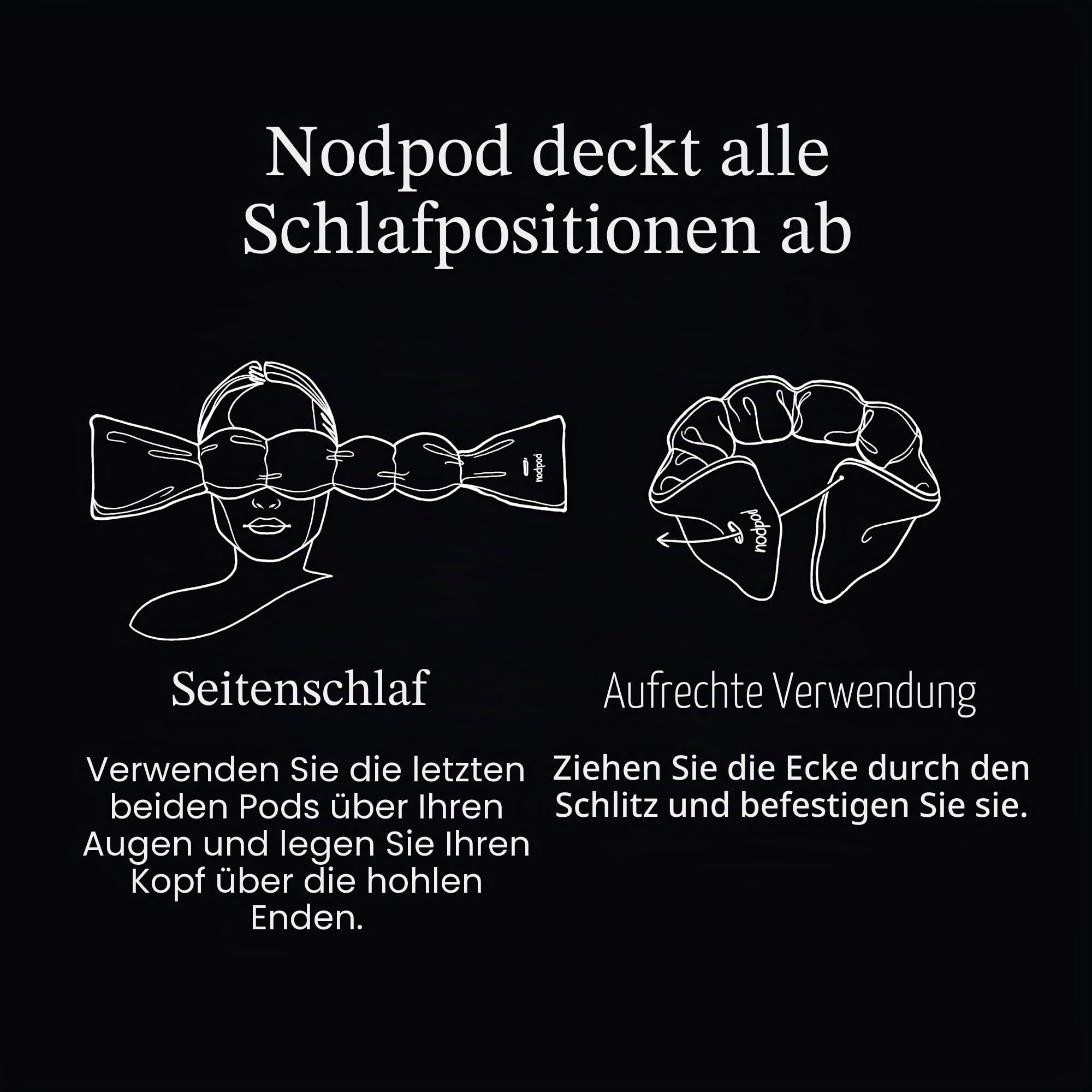 nodpod sanften Druck = besser schlafen. Natürlich reduziert Stress und Angst Wenn Sie Werbung Deep Sleep 28" Long schwarz