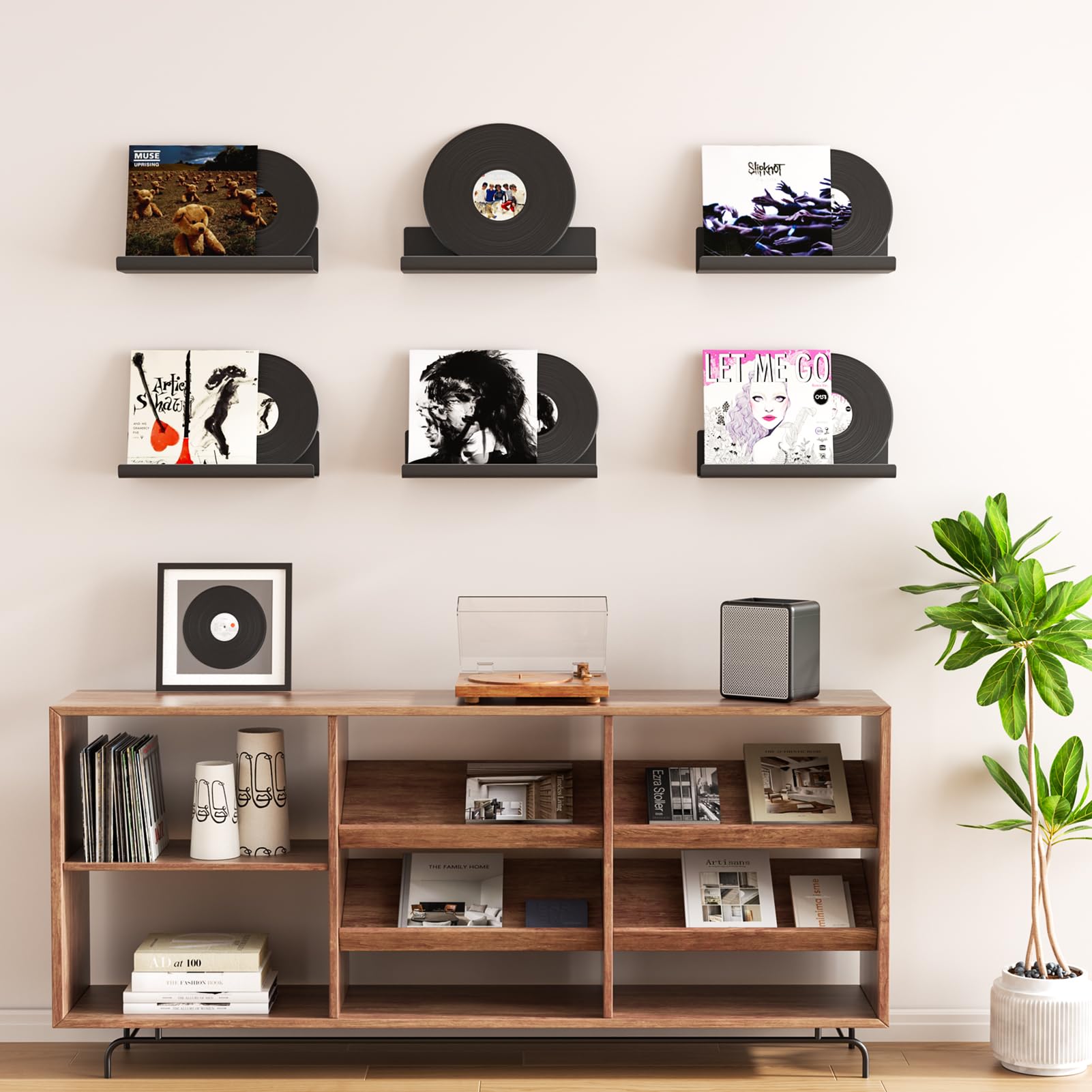 WELDUN Floating Shelves, Set of 4 Wall Mounted Shelf, Picture Ledge Display, Decorative Wall Shelves for Living Room Bedroom - Image 4