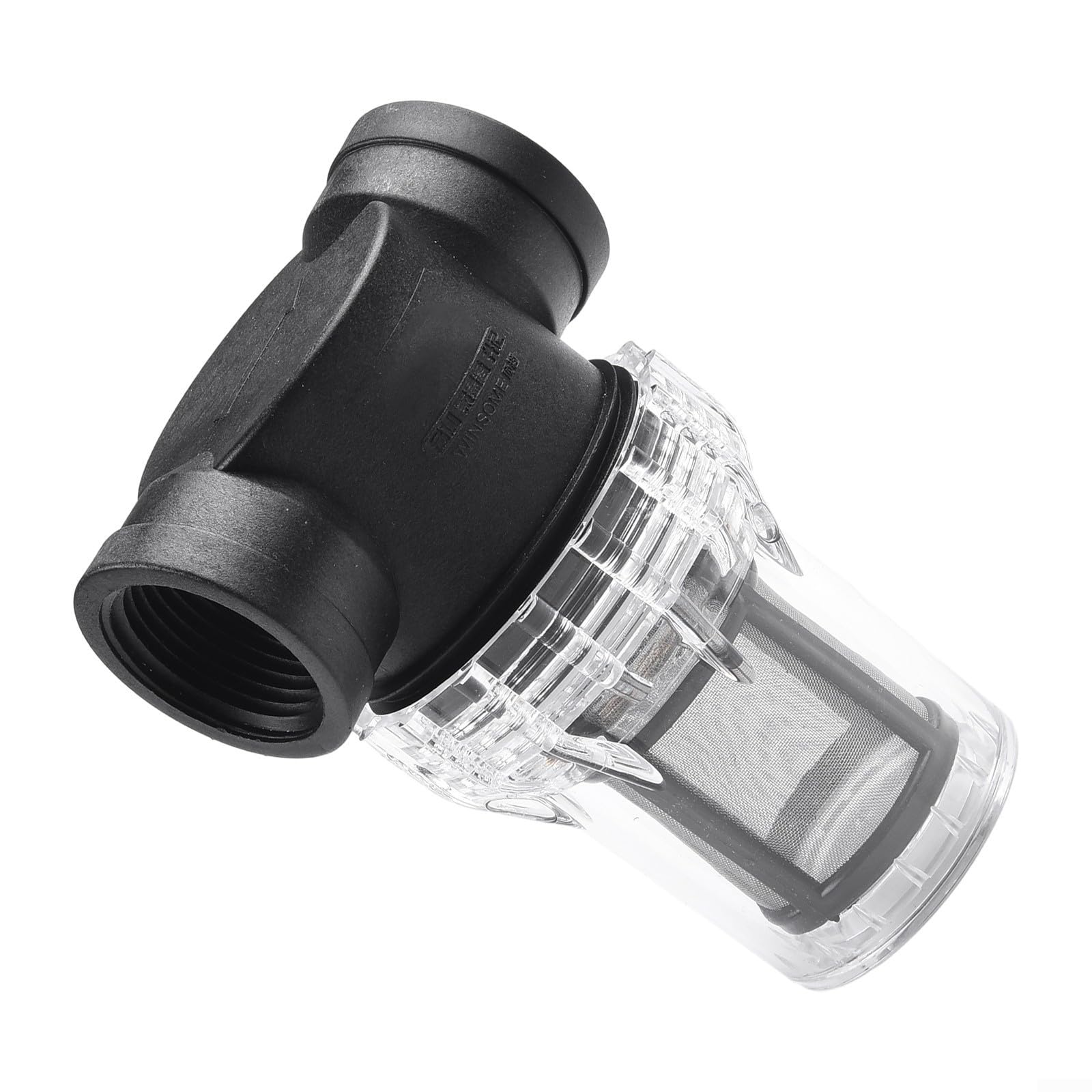 Transparent Inline Water Filter Strainer for Garden Irrigation Pumps, 40 or 80 Mesh Accuracy, 1/2 3/4 1 Inch Female Thread Connection, PC Material for Farm and Fish Tank Use(1inch 80 Mesh) — image 1