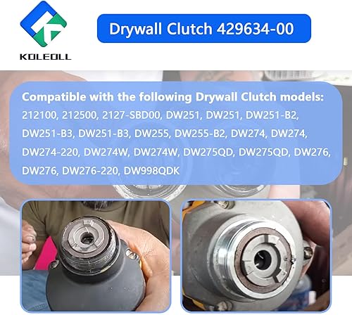 Miniatura 6 de Paquete de 2 embragues para paneles de yeso 429634-00 compatibles con herramientas de tornillo para paneles de yeso DeWalt 212100 212500 2127-SBD00