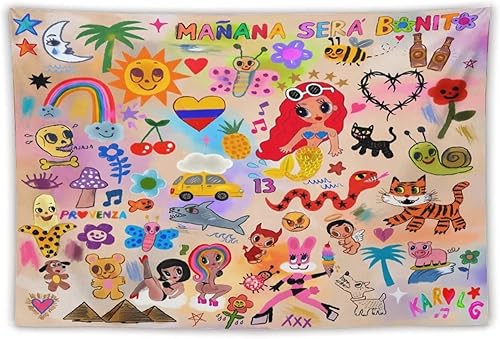 DOBOER Manana Sera Bonito tapiz para dormitorio universitario, dormitorio y sala de estar, decoración del hogar, tapiz de pared para niñas y