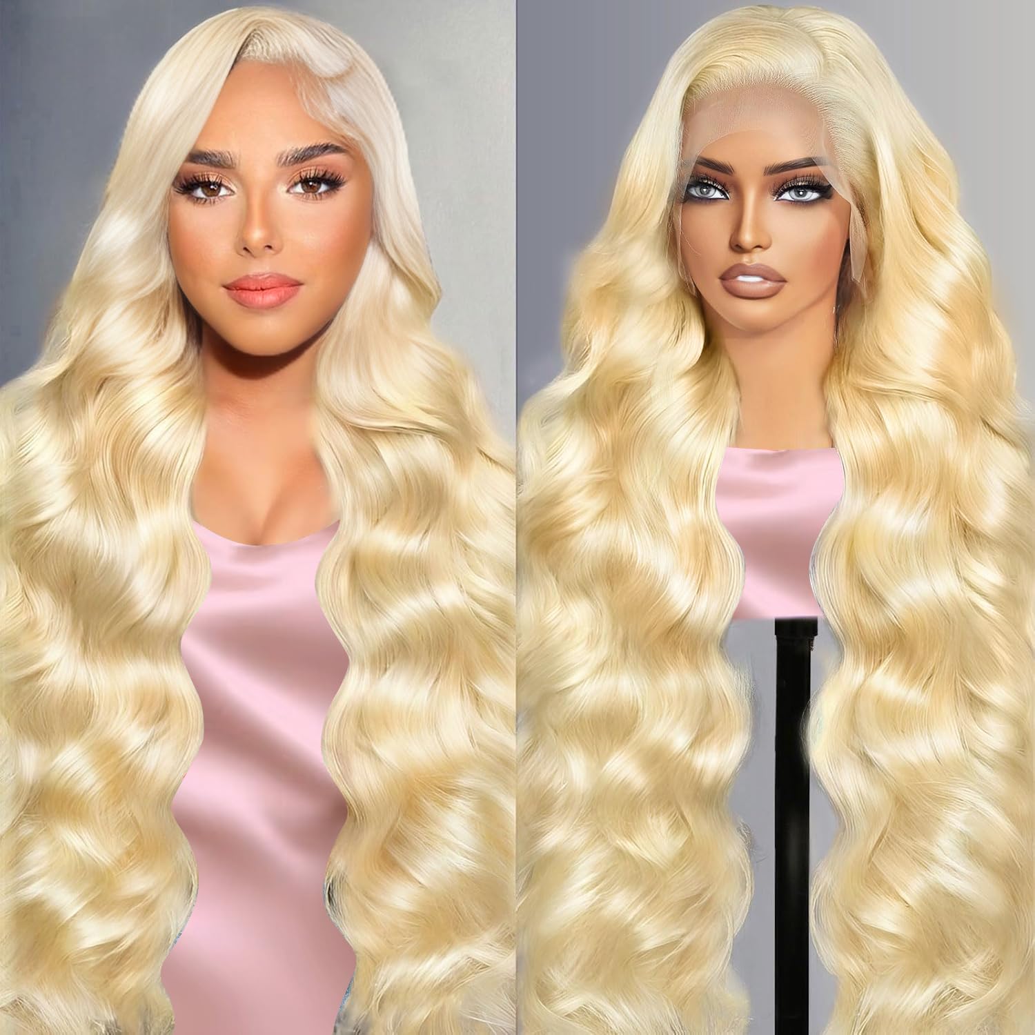 28 Inch Blonde Wig Human Hair 13X6 613 HD Lace Frontal Wig Human Hair 220 Density Blonde Lace Front Wigs Blonde Deep Wave Lace Front Wigs Pre Plucked for Women