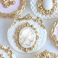 Vista 5 de Moldes de Arte para Arcilla de Poli, Arcilla de Secado al Aire, Yeso, Resina Epoxy, Fondant, Decoración de Pastel en Relieve, Florero de Cameo