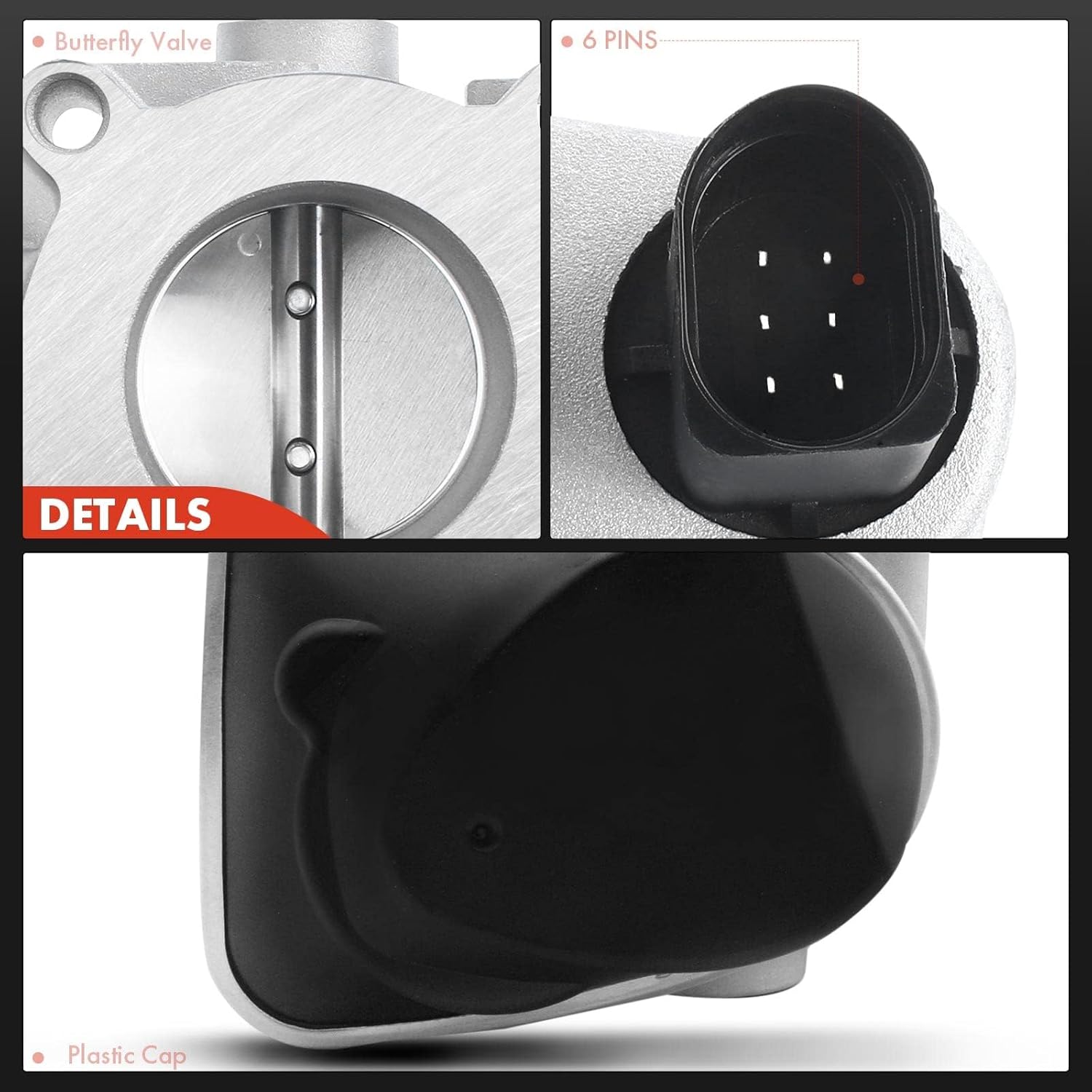 A-Premium Electronic Throttle Body with Sensor Compatible with Volkswagen Beetle 2001-2005, Golf 2001-2003, Jetta 2001-2005, L4 2.0L, SOHC, Petrol, Replace# 030133062D, V10810086