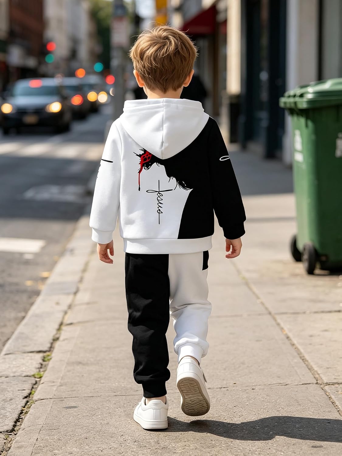 Mufeng Toddler Hoodie Jogger Pants Leisure Jogger Outfit