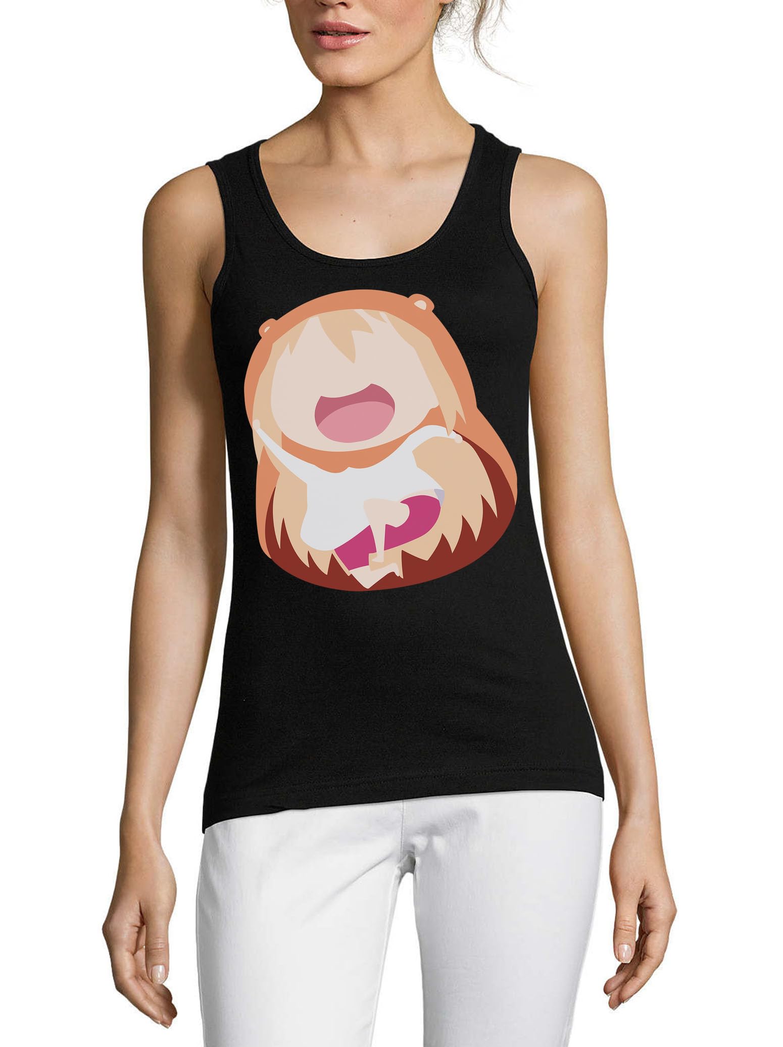 Camiseta sin mangas de algodón mujer Atspauda Anime 197 negra 3