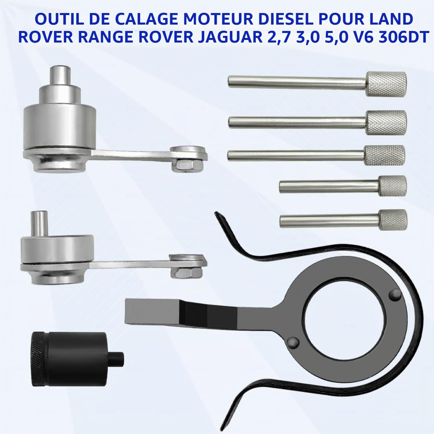 ZKTOOL Outil de Synchronisation et de Verrouillage d'Alignement d'Arbre à Cames, Compatible avec Land Rover Range Rover Jaguar 2.7 3.0 5.0 V6 306DT, Outil de Chaîne de Distribution, 303-1116, 303-1117