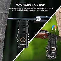 Vista 5 de Mini linterna recargable de 2550 lúmenes con carga USB C, pequeñas linternas de alto lúmenes, 5 modos, luz de bolsillo con clip, linterna magnética