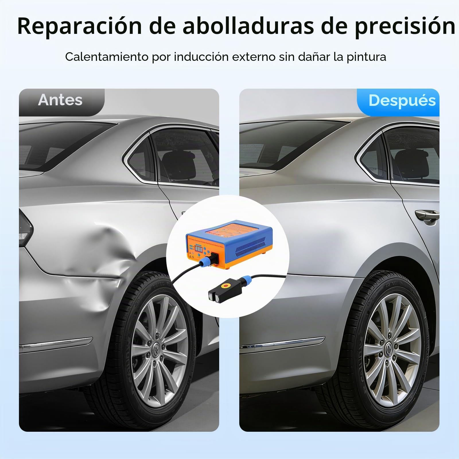 Aparato de reparación de abolladuras para coche, electromagnético, calentador de inducción, 1380 W, 220 V, juego de reparación de abolladuras por inducción