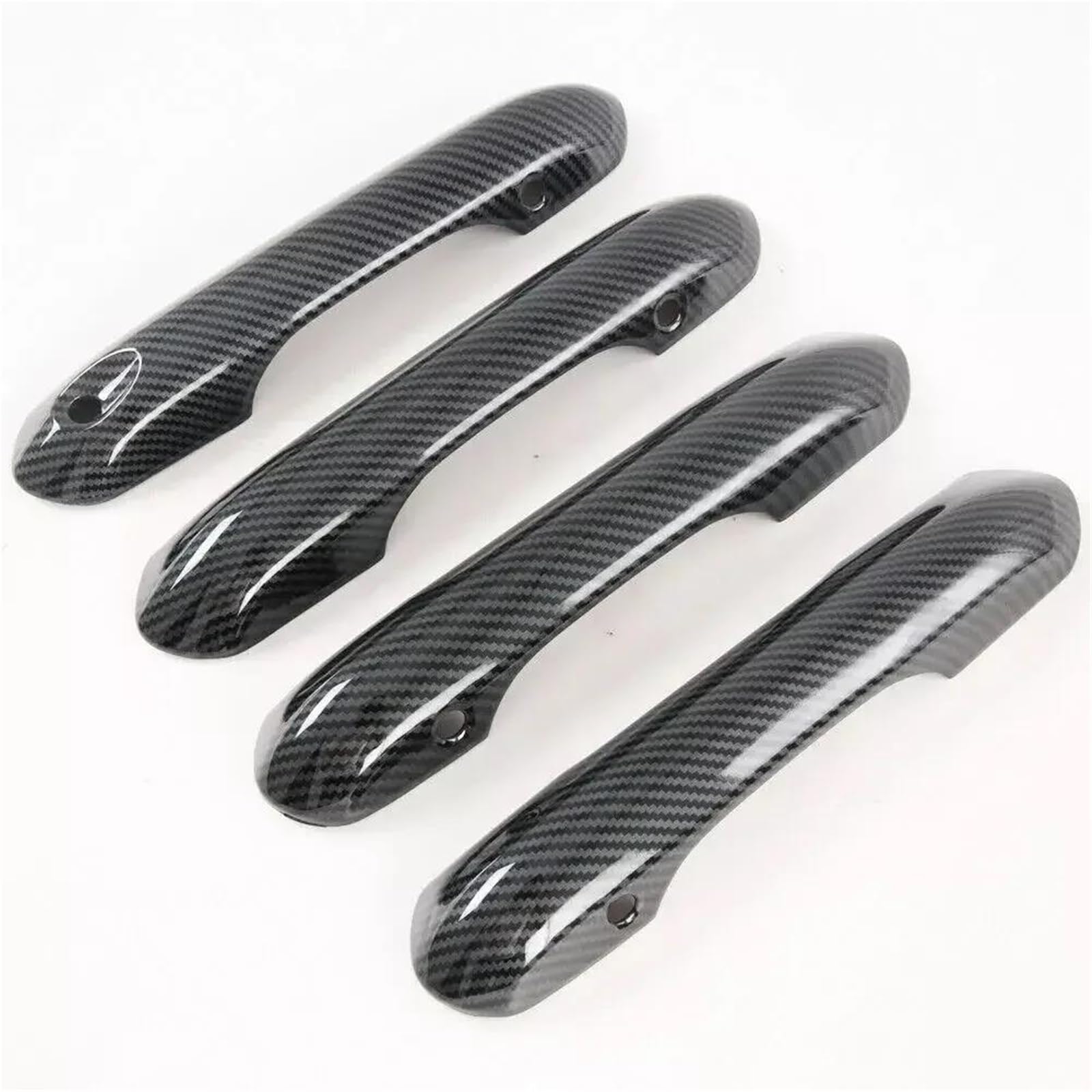 Yytemd Carbon Fiber Look Car Exterior Door Handle Cover Sticker Moulding Trim Accessories For Ford For Explorer 2020-2024 Chrome(Carbon Fiber Look)