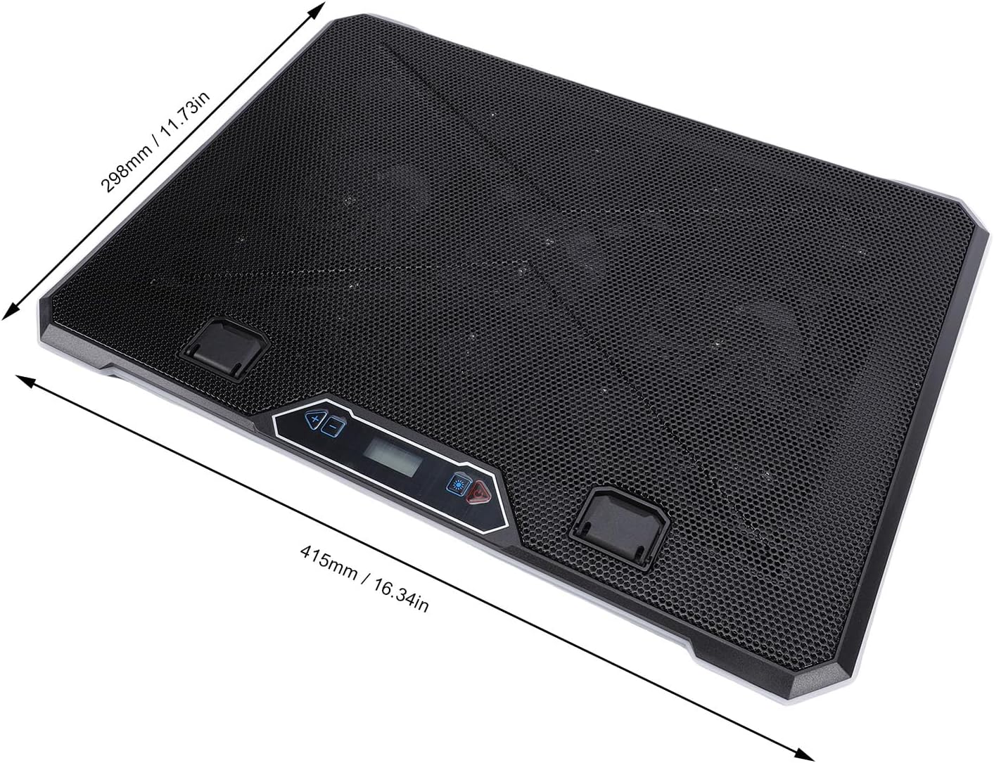 Gaming Laptop Cooling Pad, 5 Levels Speed Cooling Fan, RGB Lights, LCD Display, 8 Adjustable Height, 2 USB Charging Ports, Laptop Cooler for 12in to 19in (13 Fans)