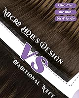 Vista 76 de LaaVoo Extensiones de cabello humano real para coser, extensiones de cabello humano de doble trama, color negro azabache, 18 pulgadas, 3.53 onzas