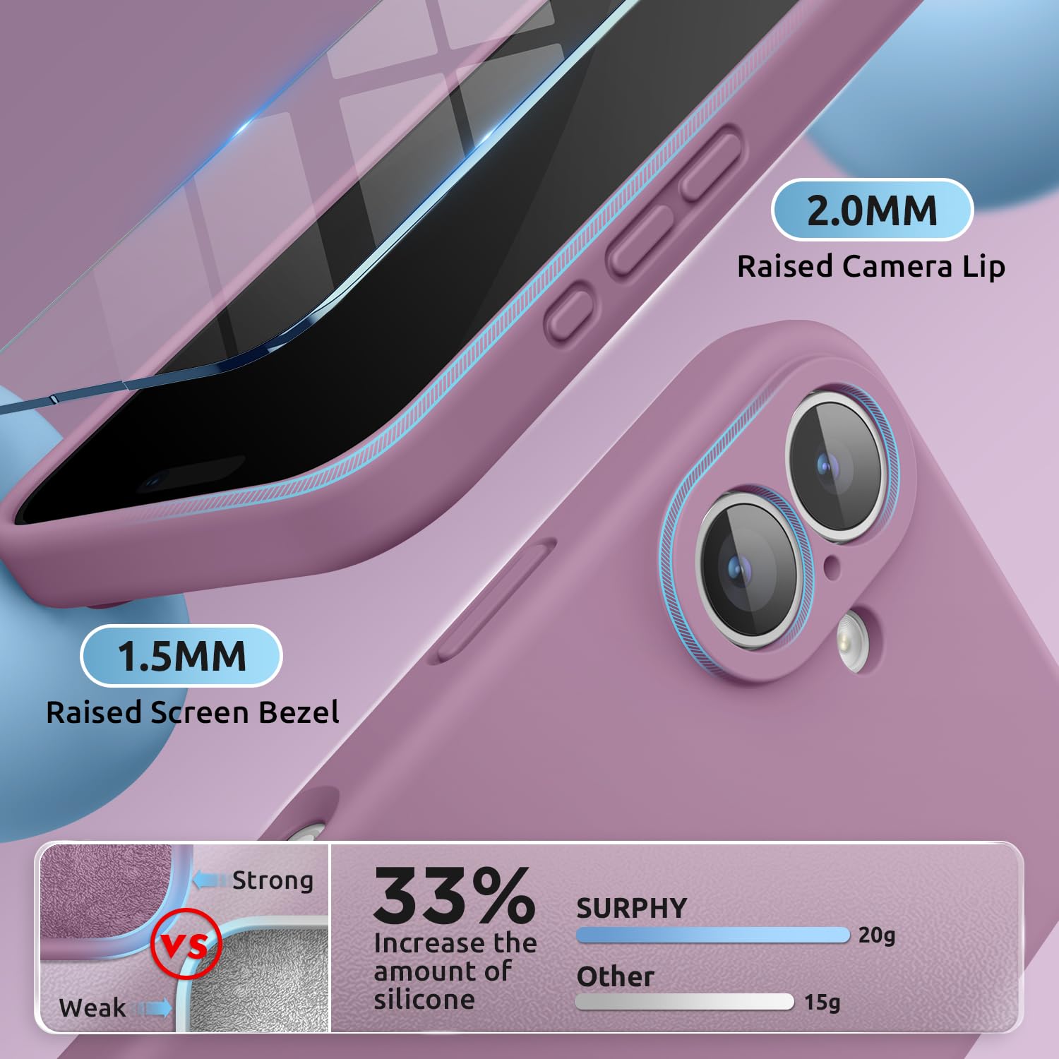 SURPHY Cover Magnetica per iPhone 16 Plus 6,7con Vetro | FindTheDeal