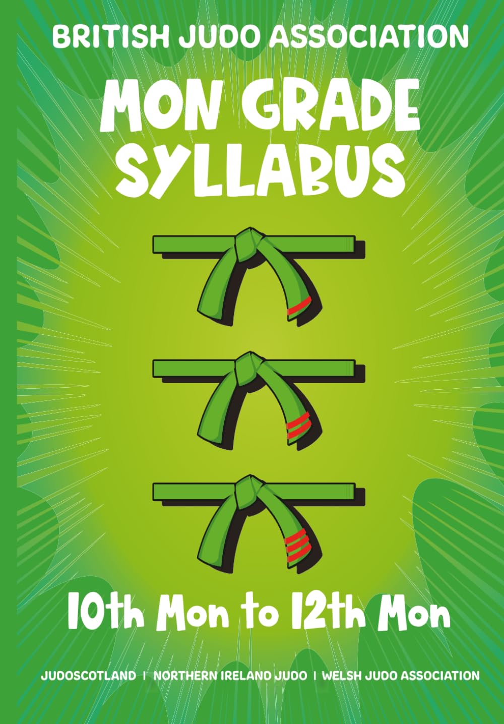 British Judo Mon Grade Syllabus by Koka Kids 10th Mon to 12th Mon: Grade requirements to progress for Green Belt