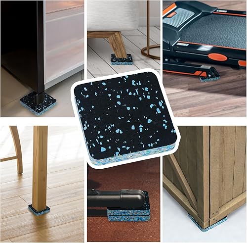 Miniatura 4 de Luwint Almohadillas para cinta de correr, relleno de espuma de goma, almohadillas de aislamiento de sonido, almohadillas antivibraciones,