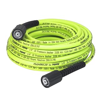 Flexzilla Pressure Washer Replacement Hose, 1/4 in. x 50 ft., 3100 PSI, M22 Fittings, No-Kink, Lightweight, ZillaGreen