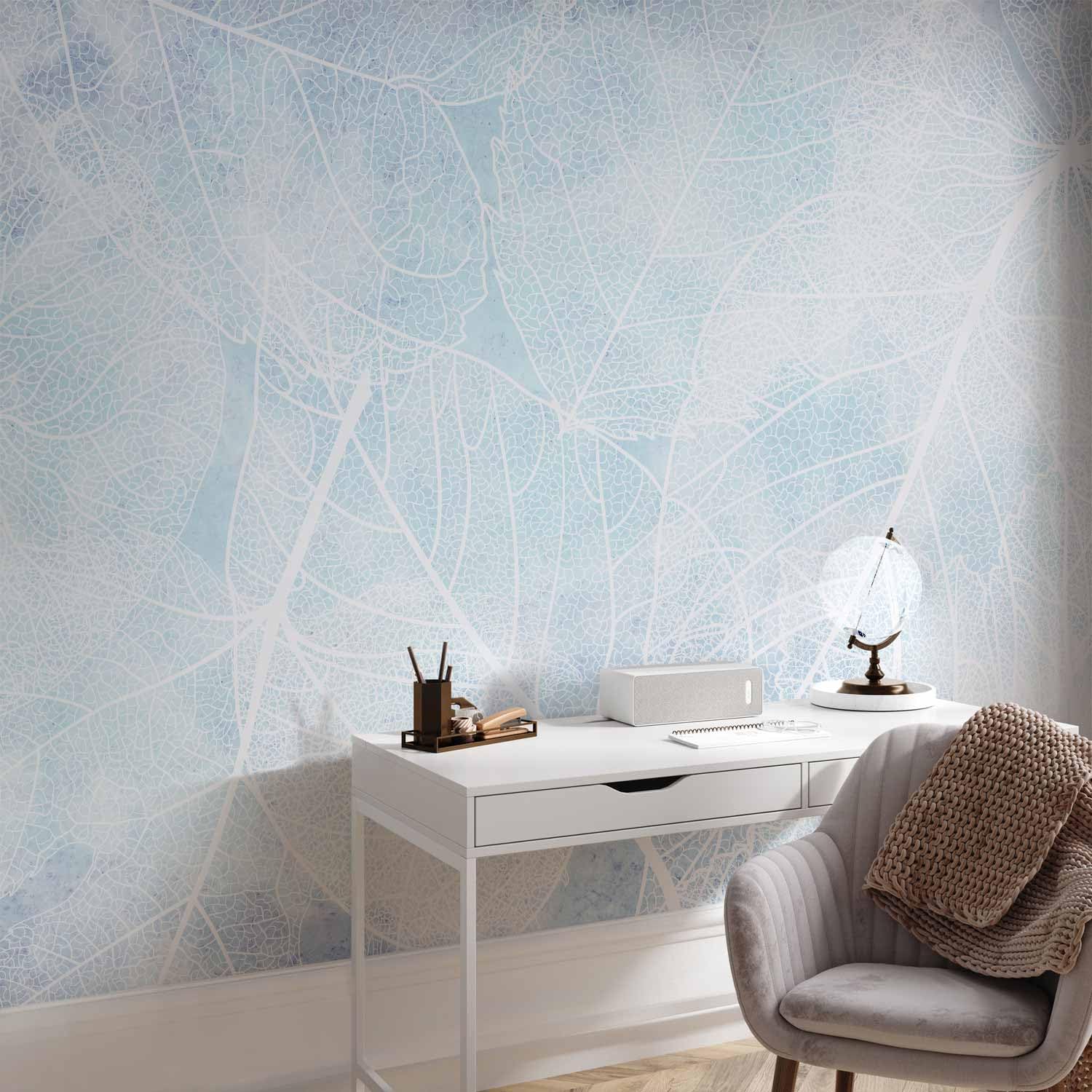 Carta Da Parati Adesiva Foglie Botaniche - 392x280 Cm, Vinile Rimovibile, Resistente UV - Foto 3