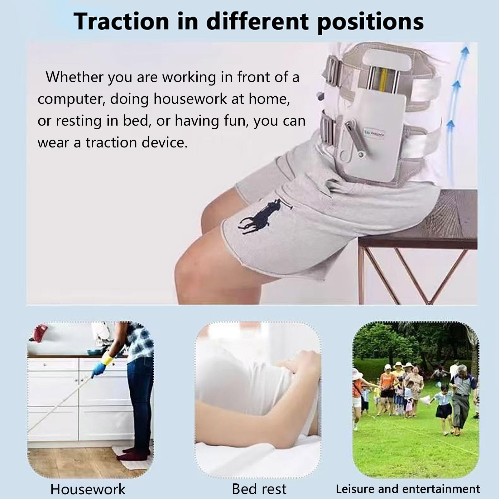 Soportes Lumbares, Dispositivo De Tracción Lumbar, Dispositivo para Aliviar El Dolor De Espalda con Hernia De Disco, Tirantes para Espalda, para Hombres Y Mujeres