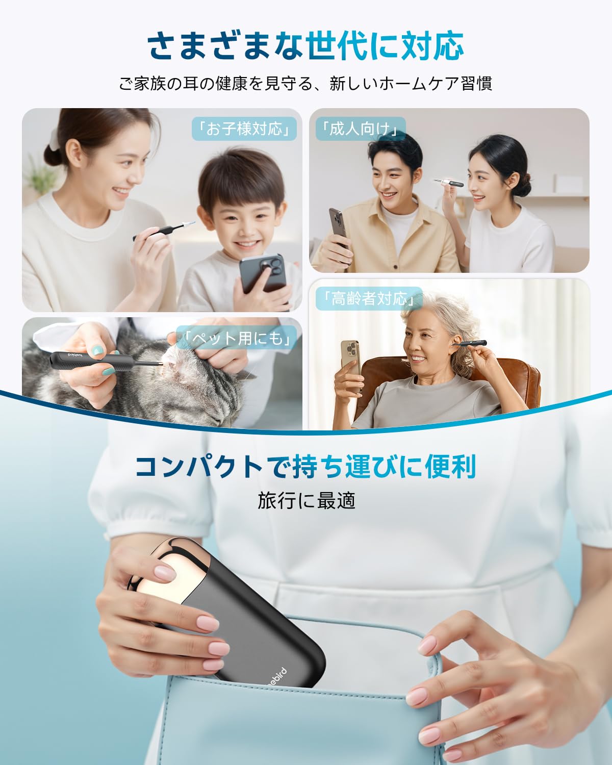 Amazon.co.jp: Bebird 耳かき カメラ付き 【業界初創ピンセット&3.1mm