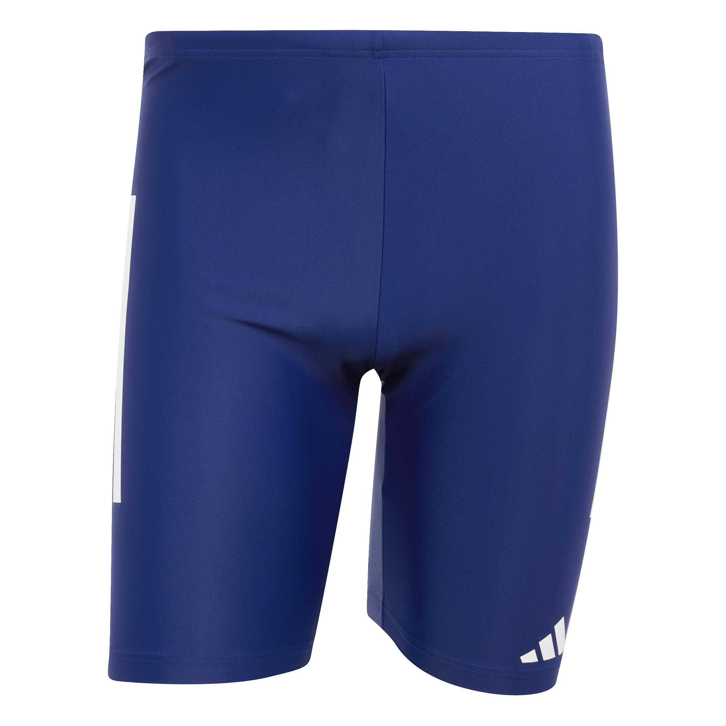 adidas Men's 3 Stripes Swim Jammers 8 INCH, Dark Blue/White, XS
