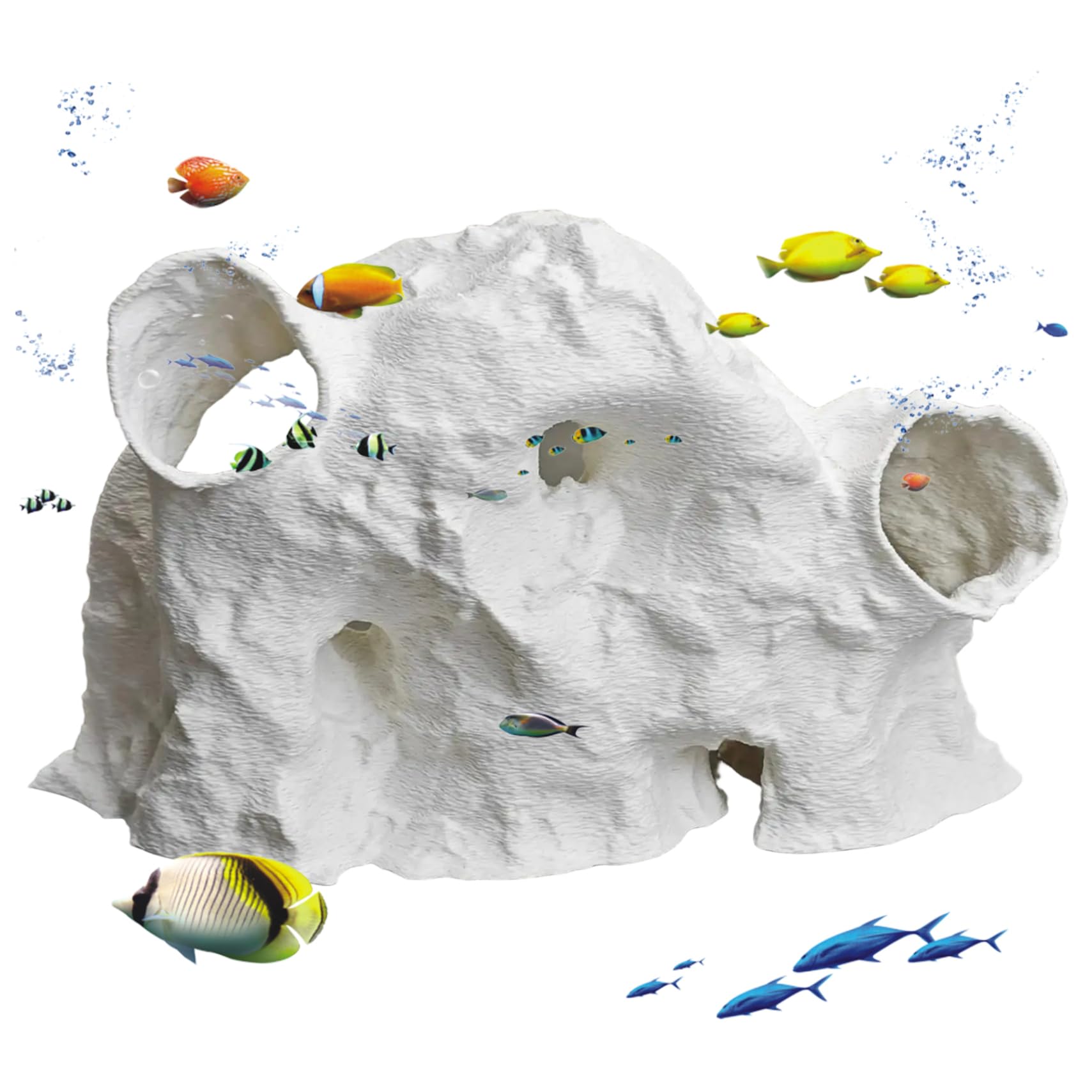 Pineeseatile Aquarium Cave, Natural Curved Under-Gravel Shrimp Cave for Pleco, Corydoras & Betta, Stress-Free Hideout Decor for Daily Use
