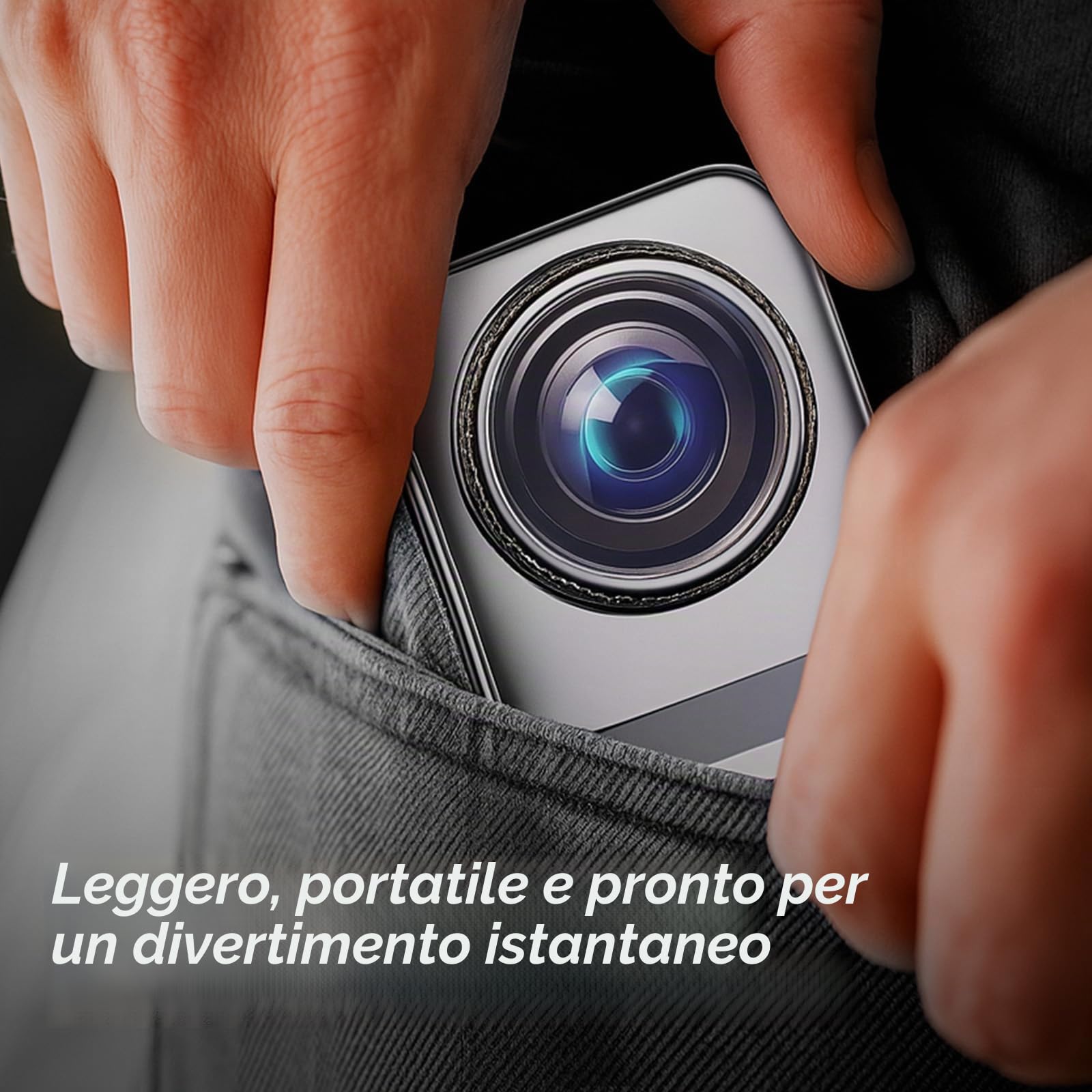 Dual Action Cam con Scheda 32G,Fotocamera Subacquea con due Batterie Ricaricabili da 1350 mAh e Set di Accessori