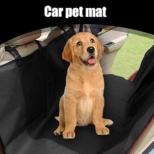 Miniatura 6 de 1 funda de asiento trasero de automóvil para perros, 53.1 x 53.1 pulgadas, impermeable, suave, tela Oxford con tira de encuadernación, protector