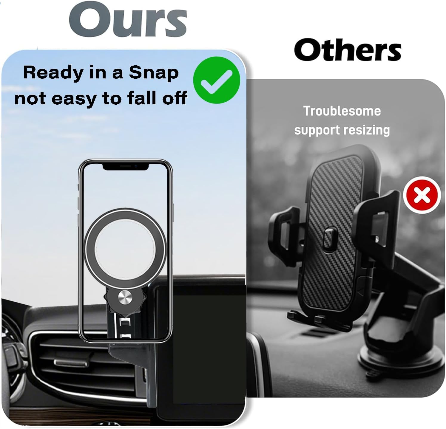 Car Phone Holder for Ford Explorer 2020 2021 2022 2023 2024 Accessories Apply to 8 Inch Touch Screen Fixed Clip MagSafe Passenger Cell Phone Mount Handsfree 360° Rotation
