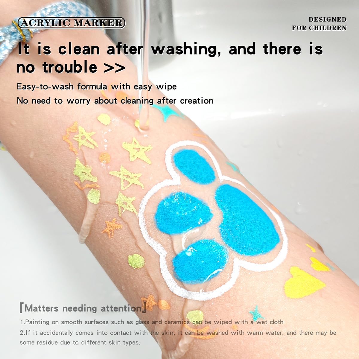 kander hardhead acrylic paint marker, 100 color pigment pen, waterproof and quick-drying with automatic ink control system, suitable for petroglyphs, wood, fabric, canvas, eggs, ceramics, DIY crafts