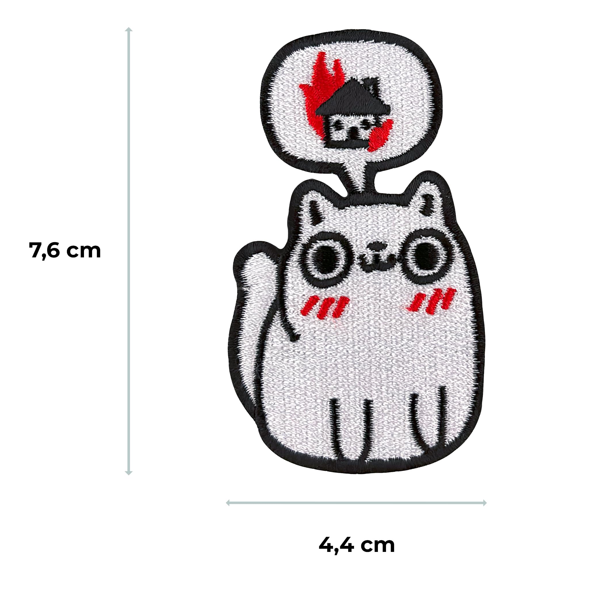 Urbanski Patch Chat Mignon Avec Un Pelage Brun Et Blanc à Thermocoller Sur 7 X 6 Cm | Écusson Thermocollant, Transferts Thermocollant, Appliqués à Coudre