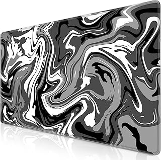 マウスパッド 大型 ・ゲーミングマウスパッド・90x40cm キーボードパッド・滑り止め/防水/耐久性 汚れ防止 高精度表面 PC・ノートPC・キーボード対応 オフィス 作業用 ゲーミングデスクマットXXL【Fluid Pattern】