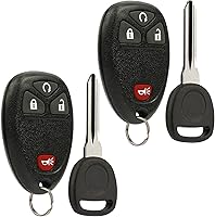 USAREMOTE Set of 2 Keyless Entry Key Fobs with Ignition Keys for Chevy Silverado Avalanche Traverse GMC Sierra Acadia - Replaces OUC60270