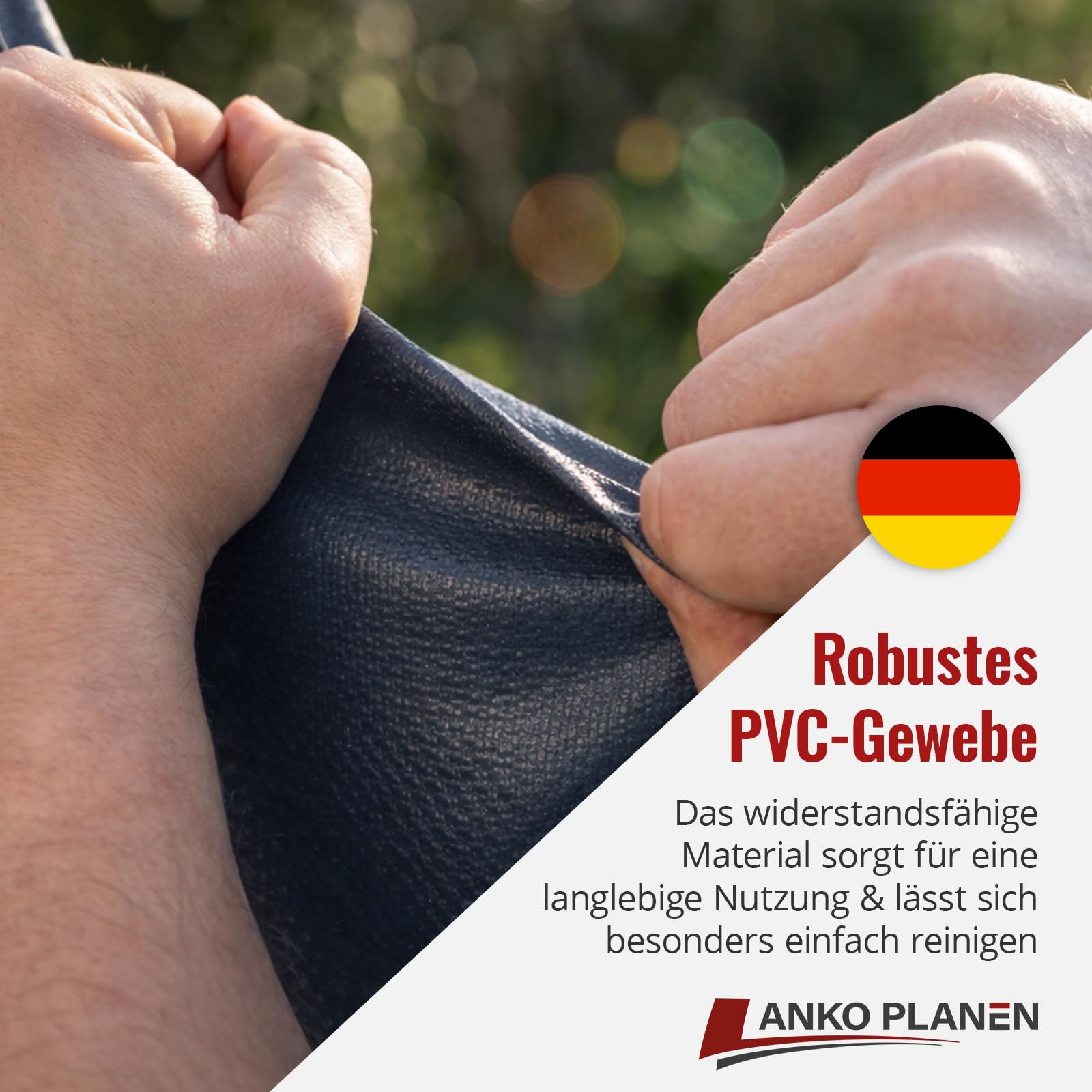ANKO PLANEN Cubierta Enrollable de Piscina para máxima Seguridad - Lona de camión de PVC 680 g/m² - Cubierta para Todo el año para Verano e Invierno - sin Barras (3,5m x 7,5m, Gris RAL7037)