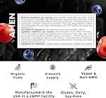 Amen Vitamin D3, K2 & Zinc Supplement - 2-Month Supply - Immune & Bone Health, Energy Metabolism, Skin & Tissue Support, Whole Food With Apple, Blueberry, Cranberry, Elderberry - Non-GMO - 60 Capsules