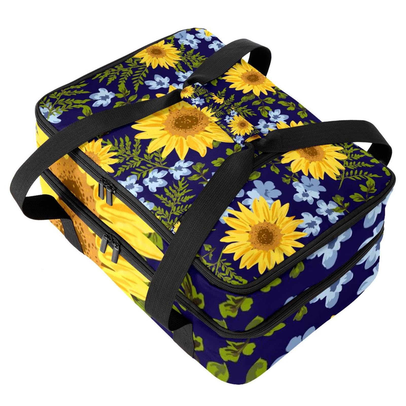 Grand sac à déjeuner isotherme pour homme et femme, double couche, étanche, étanche, réutilisable, sac fourre-tout pour le travail, l'école, le pique-nique, la plage, le camping, les voyages,