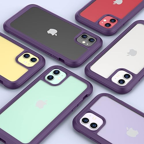 Miniatura 713 de Miracase Glass Series - Funda para iPhone 11 de 6.1 pulgadas, funda resistente de cuerpo completo mejorado con protector de pantalla de vidrio Negro