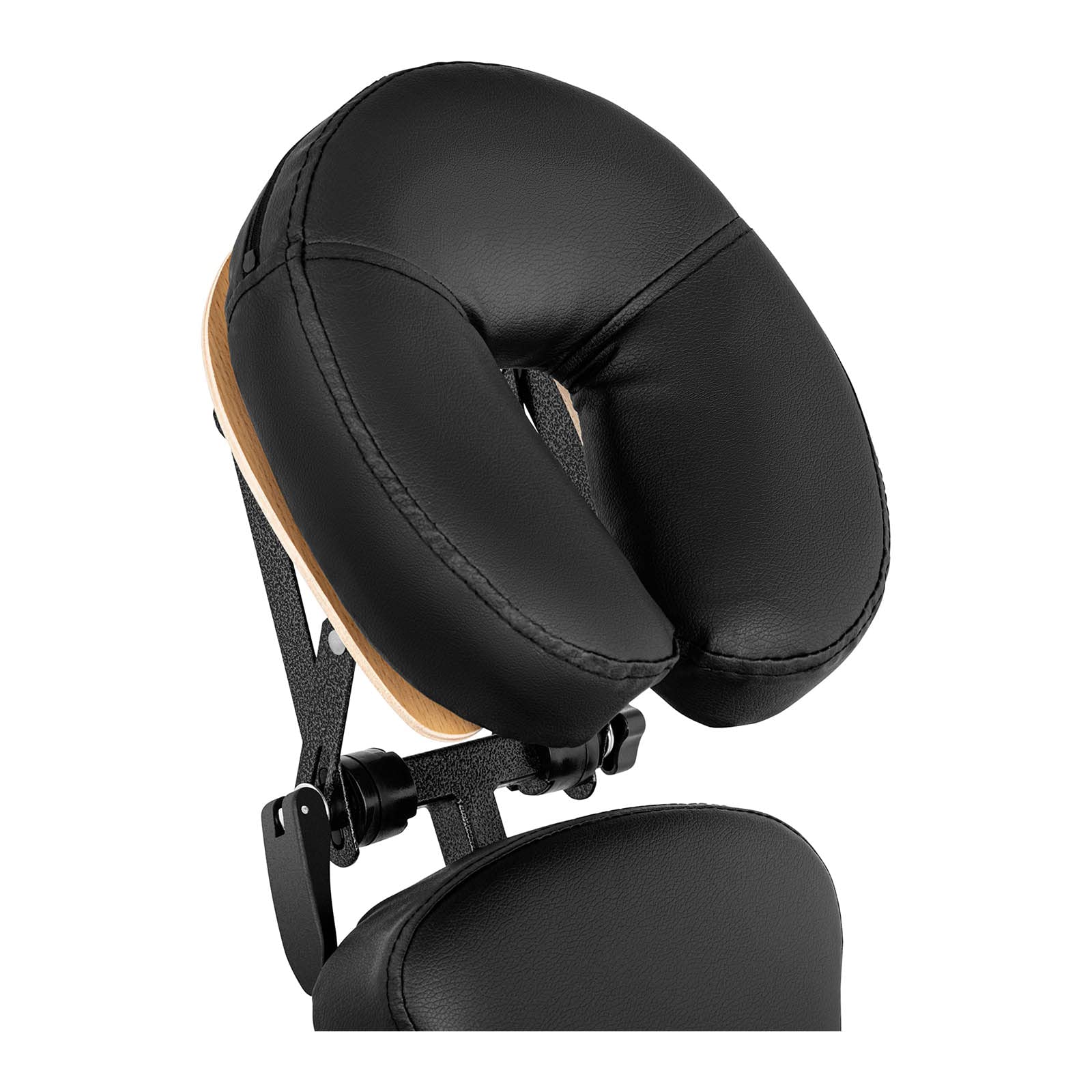 physa Silla De Masaje Plegable Sillón De Cosmética MONTPELLIER BLACK (Estructura de acero, Tapicería en PVC, Hasta 160 kg, Negro)