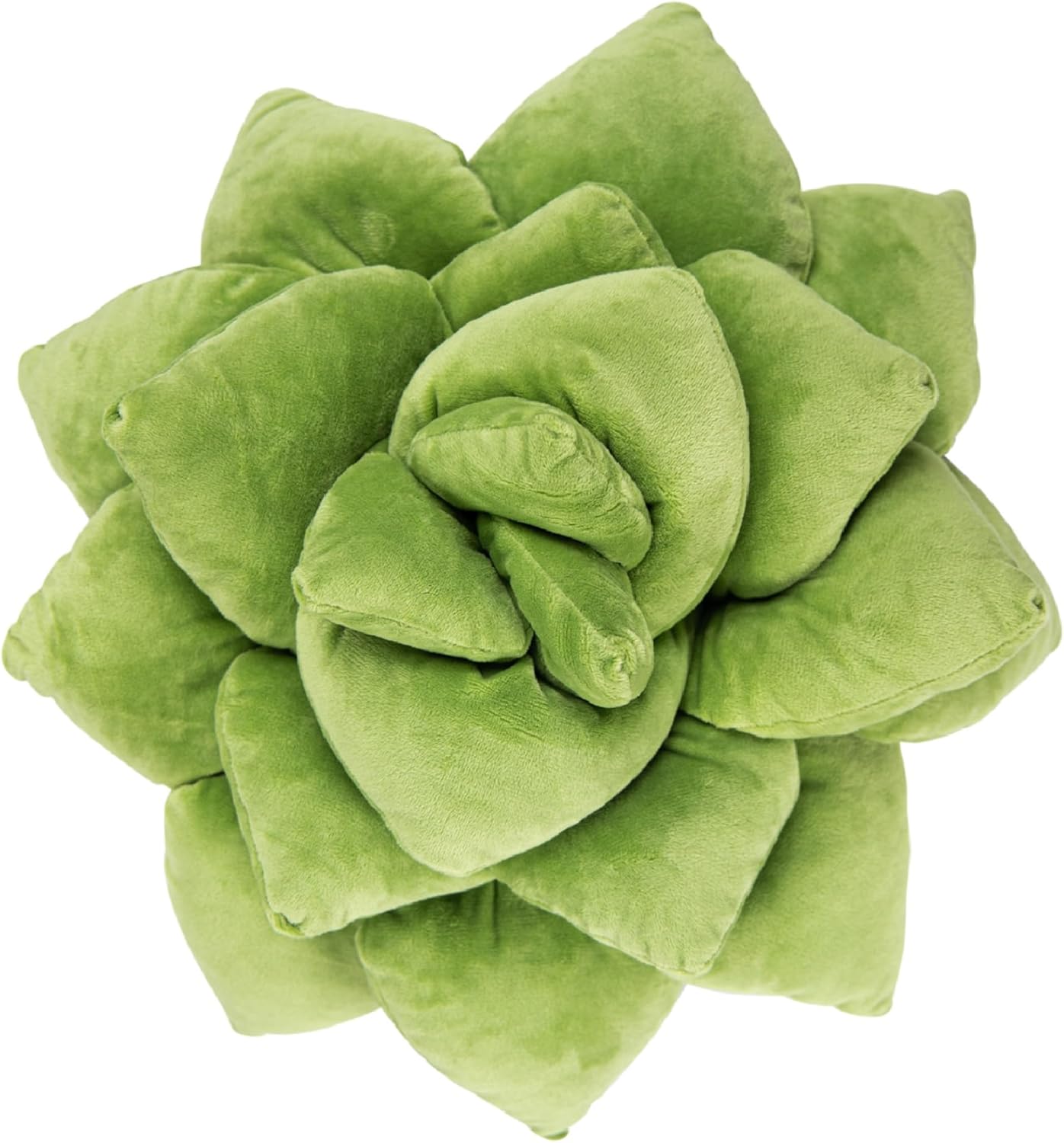 Green Philosophy Co. Plush Leaf Pillow - 3D Accent Succulent Leaf Throw Pillow for Couch Sofa Living Room Home Decor for Plant Lovers, Garden Lovers, Green Thumb Family & Friends Lil Pop (16 Inches) Olive Green