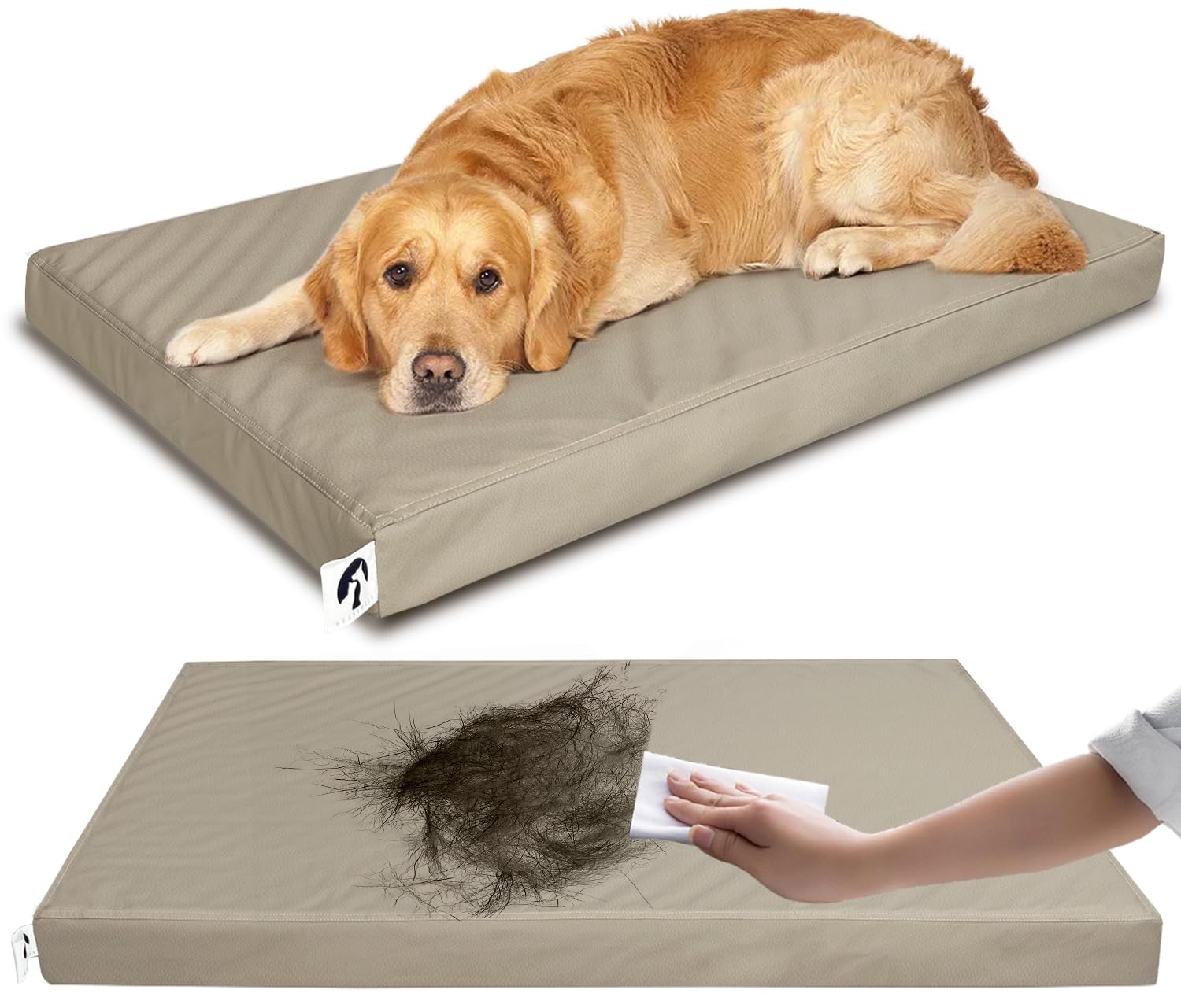GUANGDEEN Cama Ortopédica Impermeable para Jaula o Transportadora Tamaño XXL, Colchón para Mascotas con Funda Extraíble y Lavable